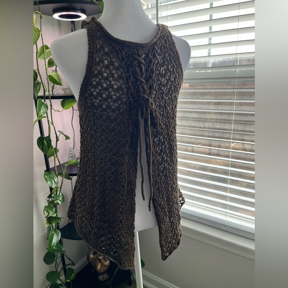 Michael Stars Knitted Crotchet Tank Top - Picture 3 of 5